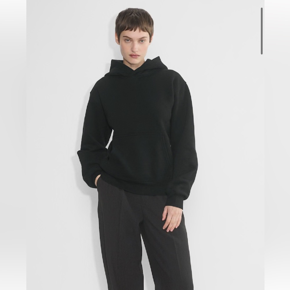 TNA Black Sweatshirt Cozy Minimalist Design